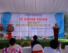 Lễ khánh thành nhà ở cho đối tượng bảo trợ xã hội tỉnh Bình phước